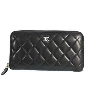 Auth Chanel Lamb Skin Matelasse Cc Logo #259285C53B